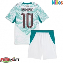 Camiseta Portugal Bernardo Silva #10 Visitante Equipación para niños Mundial 2026 manga corta (+ pantalones cortos)